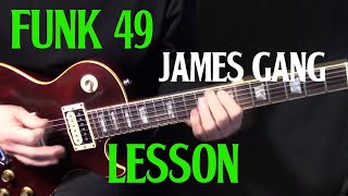 how to play quotFunk 49quot on guitar by The James Gang Joe Walsh  rhythm guitar lesson [upl. by Barcot]