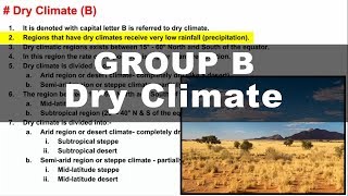 Koppen Scheme  Dry Climate B  UPSC IAS Geography [upl. by Notsgnal]