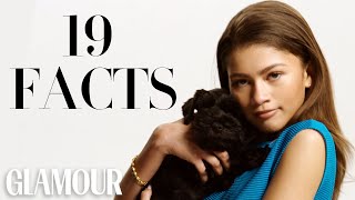 Zendaya Shares 19 Facts About Herself  Glamour [upl. by Yuh]