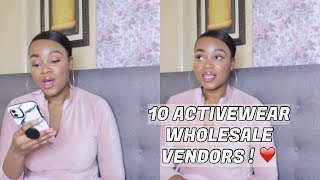 10 TRENDY ACTIVEWEAR WHOLESALE VENDORS FOR YOUR ONLINE INSTAGRAM FITNESS BOUTIQUE 😍 [upl. by Lednam]