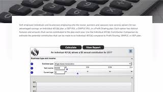 Solo 401k Contribution Calculator [upl. by Tihw549]