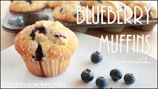 Homemade Blueberry Muffins How to Make Fruit Muffins from Scratch [upl. by Allit928]