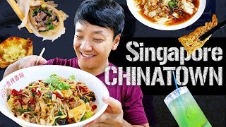 STREET FOOD FEAST at Singapore CHINATOWN [upl. by Acilejna798]