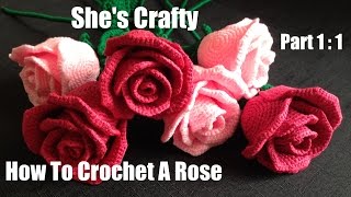 How To Crochet A Rose Easy Crochet lessons to crochet flowers part 11 [upl. by Ydniw504]