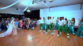 Congolese Wedding Entrance Groomsmen With The Bridal Makyambe  Dj Merco Tchougoal  Wakali Group [upl. by Zoie867]