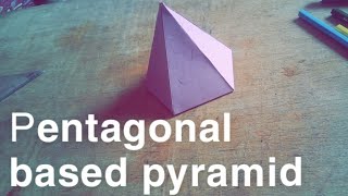 How to make Pentagonal based pyramid [upl. by Chuch]