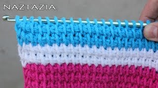 HOW to TUNISIAN CROCHET  Beginner Tunisian Tunisia Afghan Simple Stitch TSS Tunecino [upl. by Mooney]