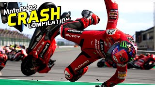 MotoGP 22  Crash Compilation [upl. by Atiuqes]