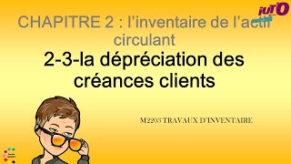 Cours de comptabilité financière  La dépréciation des créances clients [upl. by Enehs]