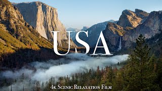 The USA 4K  Scenic Relaxation Film With Calming Music [upl. by Fair231]