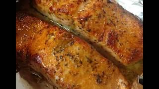 Honey Mustard Glazed Salmon in the Air Fryer [upl. by Swinton]