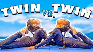 Twin VS Twin Gymnastics Challenge [upl. by Lekcim]