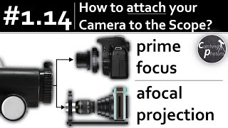 AstroTutorial 114 Attaching the Camera  Afocal Projection vs Prime Focus [upl. by Jervis]