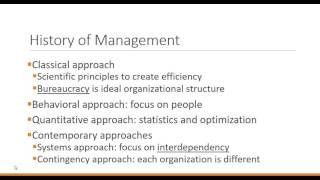 Principles of Management Introduction to Management 2 [upl. by Leahicm]