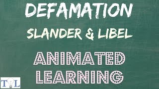 What is Defamation Slander amp Libel  Quick Lessons  Episode  3 [upl. by Sandy]