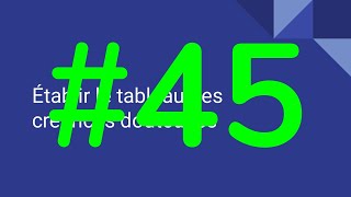 45 Établir le tableau des créances douteuses [upl. by Aruam681]