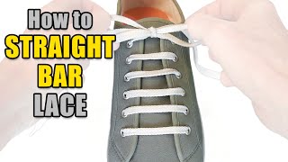 Straight Bar Lacing Tutorial – Professor Shoelace [upl. by Breskin740]