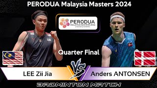 LEE Zii Jia MAS vs Anders ANTONSEN DEN  Malaysia Masters 2024 Badminton [upl. by Nolyar]