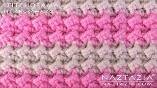 HOW to CROCHET CRUNCH STITCH  Stitchorama by Naztazia [upl. by Nairrod571]