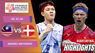 Lee Zii Jia MAS vs Anders Antonsen DEN  QF  Malaysia Masters 2024 [upl. by Elli]