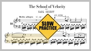 Super Practice Czerny Op 299 No 10 from The School Of Velocity Alberti Bass on steroid [upl. by Nivonod]