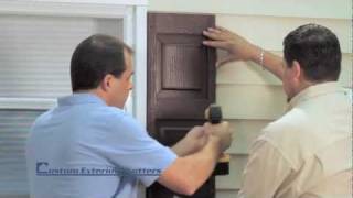 Installing Exterior Shutters using screws [upl. by Goodwin]