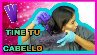 TINTE EN CASAME PINTO EL CABELLO CON PAPEL CREPE [upl. by Tsui]