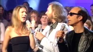 Immortality  CELINE DION amp The BEE GEES LIVE  Awesome Quality TOTP 1998 [upl. by Ahsratal]