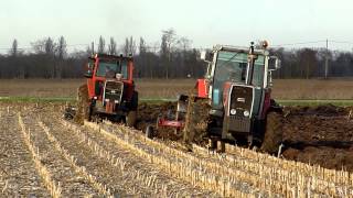 MF 1105 and 2645 plowing [upl. by Lyrej]