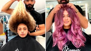 INCREÍBLES TRANSFORMACIONES DE CABELLO 2019  ANTES Y DESPUÉS [upl. by Airret]