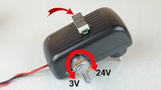 Turn Any Fixed Voltage Adapter to Variable Voltage Output 3V  24V [upl. by Elia]