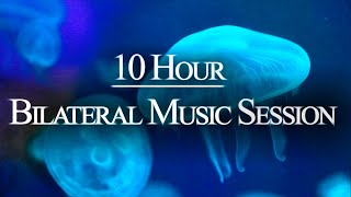 10 HR Dark Screen  Bilateral Music  Release Stress Anxiety PTSD  EMDR Brainspotting [upl. by Darnoc]