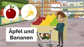 Deutsch lernen  Ich muss einkaufen [upl. by Airdnaxila778]