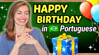 How to Wish and Sing HAPPY BIRTHDAY in BRAZILIAN PORTUGUESE  Brazilian Birthday Song [upl. by Tor186]