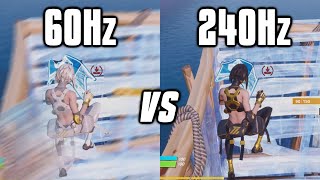 Testing 60Hz vs 144Hz vs 240Hz On Fortnite  Refresh Rate Comparison [upl. by Neehsuan]