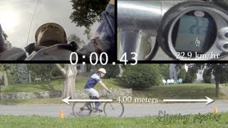 Introductory Uniformly Accelerated Motion Problem  A Braking Bicycle [upl. by Appolonia]