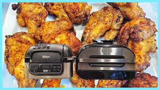 For the CRISPIEST Air Fryer Chicken wings add baking powder  Ninja Foodi Grill Crispy Chicken Wings [upl. by Adamec]