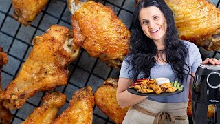 Extra Crispy Chicken Wings Made in Air Fryer [upl. by Ezitram476]