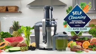 Oster® SelfCleaning Juice Extractor  Easy juicing and cleanup at home [upl. by Atik386]