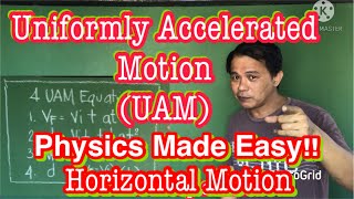 Uniformly Accelerated Motion Part I  Horizontal Motion English Tagalog Physics [upl. by Hanima728]