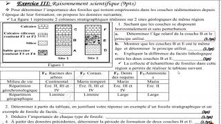 Exercice 2  la datation relativeles fossiles stratigraphiquesfacies et le pro cipe de continuite [upl. by Bara]