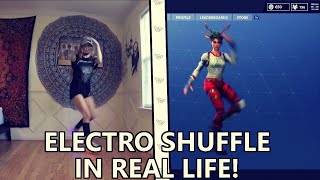 Fortnite ELECTRO SHUFFLE in REAL LIFE Original [upl. by Etnoid]