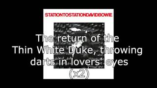 Station to Station  David Bowie  Lyrics [upl. by Eerdna]