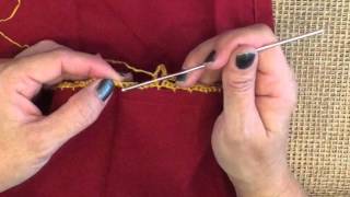 How To Crochet On Fabric [upl. by Rawley137]