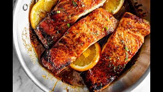 Crispy Honey Orange Glazed Salmon [upl. by Penrod]