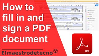 How to fill and sign a PDF document or form with Adobe Acrobat Reader [upl. by Aztiray]