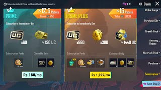 Purchasing New Prime amp Prime Plus In PUBG Mobile [upl. by Einafit]