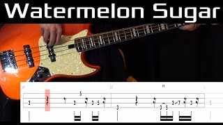 Watermelon Sugar Harry Styles  Bass Cover WITH TABS [upl. by Anawit]