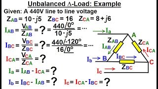 Electrical Engineering Ch 13 3 Phase Circuit 47 of 53 Unbalanced Delta Load Example [upl. by Adnahcir]