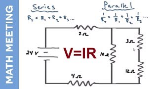 Circuit analysis  Solving current and voltage for every resistor [upl. by Kramnhoj351]